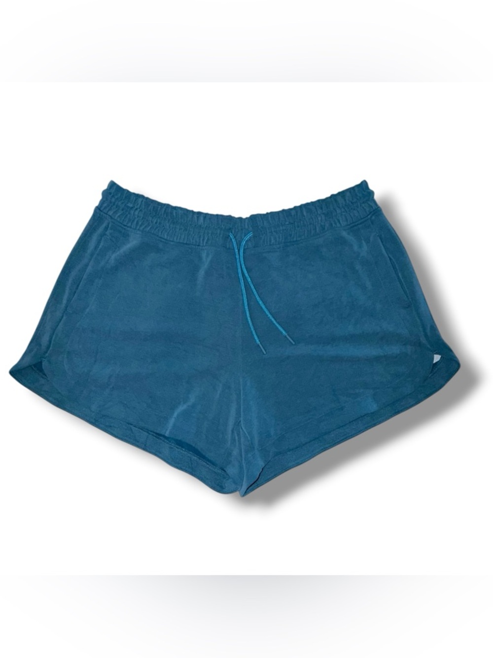 ATHLETA Seasoft Mid-rise 4” Shorts - Coastal Teal XL - Picture 3 of 7